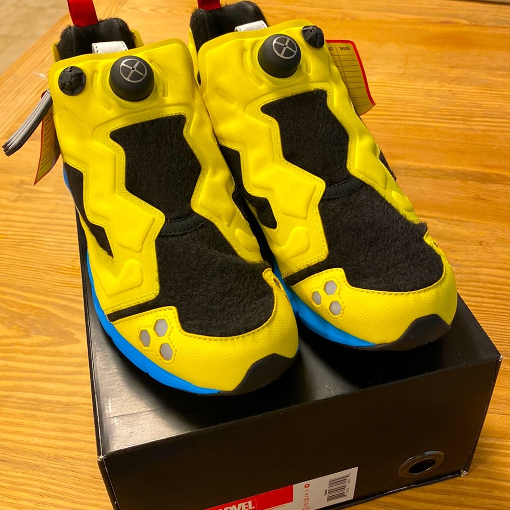 RARE Reebok Pump Fury WOLVERINE Sample Sz 9 w/ Original Box & Tags X-Men Marvel
